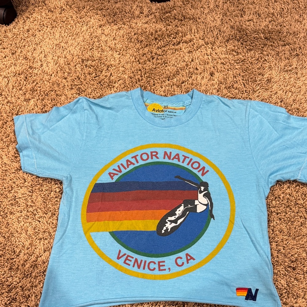 Aviator Nation Kids Light Blue Graphic Tee